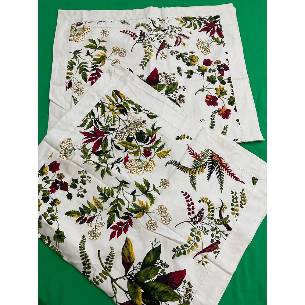 Tribeca Living Maui Floral Printed 100% Egyptian Cotton Pillow Sham Set King